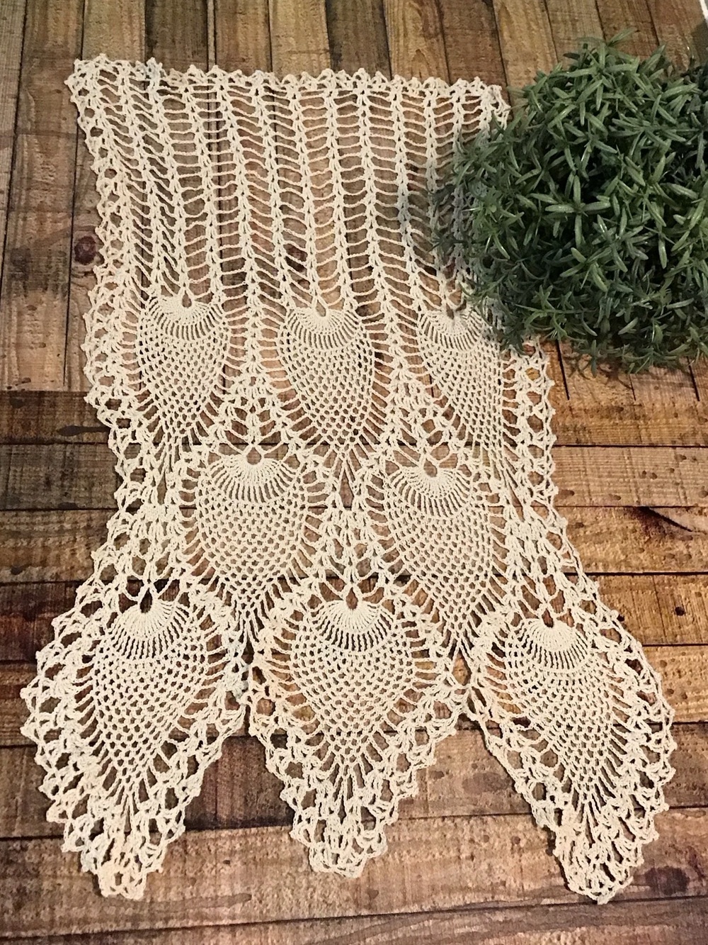 ♥️5/25$ Handmade Crochet Lace in Cream
